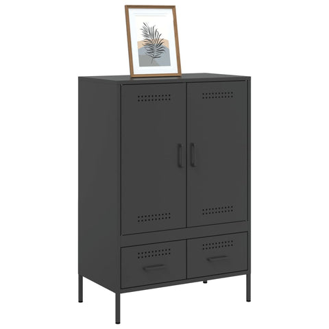 Highboard Schwarz 68x39x101,5 cm Stahl