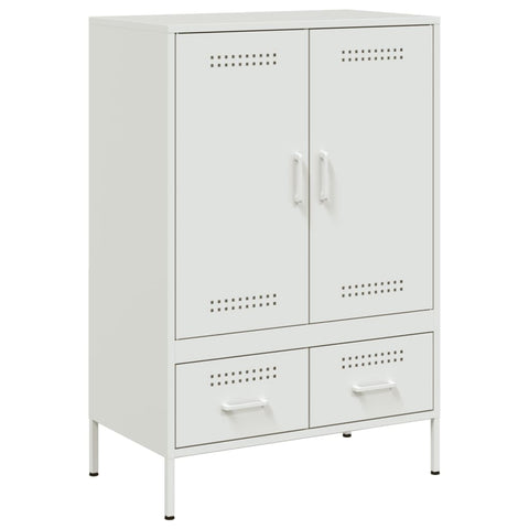 Highboard Weiß 68x39x101,5 cm Stahl