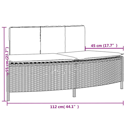 Whirlpool-Umrandung Schwarz Poly-Rattan und Massivholz Akazie