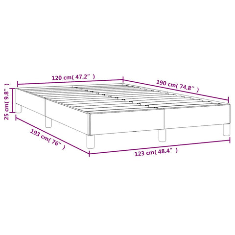 Bettgestell ohne Matratze Creme 120x190 cm Kunstleder