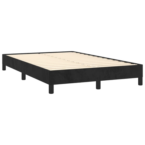 vidaXL Boxspringbett mit Matratze Schwarz 120x190 cm Samt