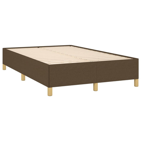 vidaXL Boxspringbett mit Matratze Dunkelbraun 120x190 cm Stoff