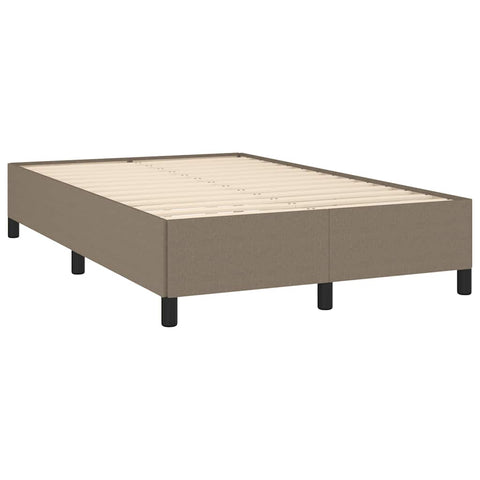 vidaXL Boxspringbett mit Matratze & LED Taupe 120x190 cm Stoff