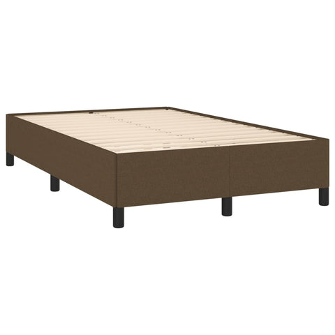 vidaXL Boxspringbett mit Matratze Dunkelbraun 120x190 cm Stoff