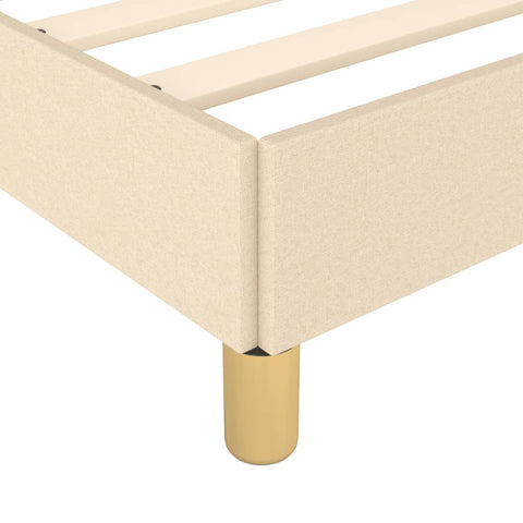 Bettgestell ohne Matratze Creme 120x190 cm Stoff