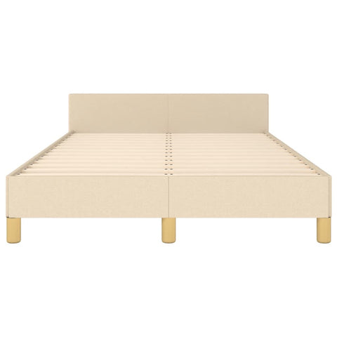 Bettgestell ohne Matratze Creme 120x190 cm Stoff