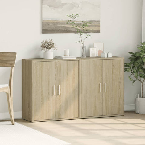 Sideboards 2 Stk. Sonoma-Eiche 60x31x70 cm Holzwerkstoff