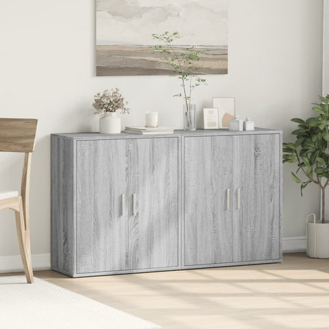 Sideboards 2 Stk. Grau Sonoma-Eiche 60x31x70 cm Holzwerkstoff