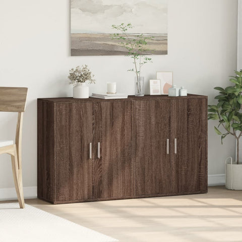 Sideboards 2 Stk. Braun Eichen-Optik 60x31x70 cm Holzwerkstoff