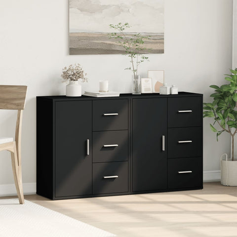 Sideboards 2 Stk. Schwarz 60x31x70 cm Holzwerkstoff