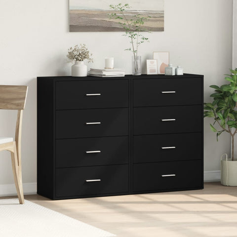 Sideboards 2 Stk. Schwarz 60x31x84 cm Holzwerkstoff