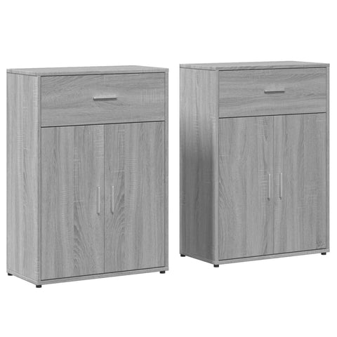 Sideboards 2 Stk. Grau Sonoma 60x30x84 cm Holzwerkstoff