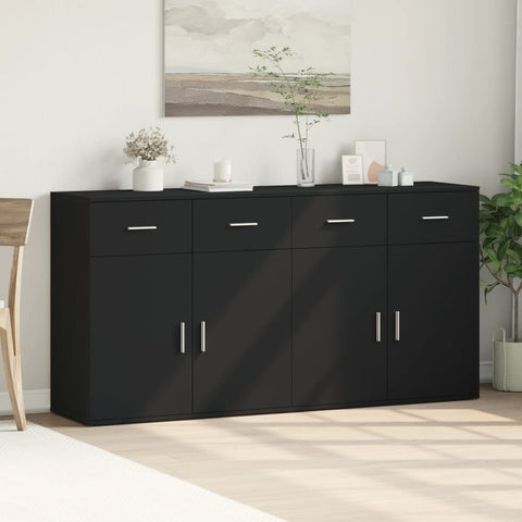 Sideboards 2 Stk. Schwarz 79x38x80 cm Holzwerkstoff