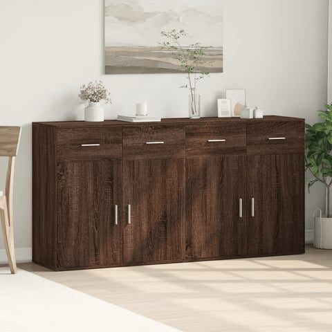 Sideboards 2 Stk. Braun Eichen-Optik 79x38x80 cm Holzwerkstoff