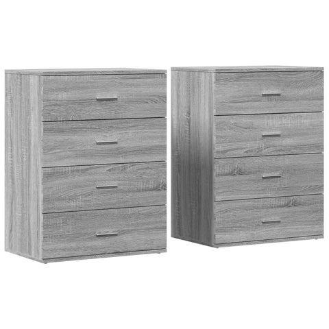 Sideboards 2 Stk. Grau Sonoma 60x39x80 cm Holzwerkstoff