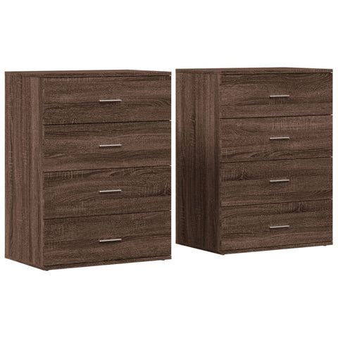 Sideboards 2 Stk. Braun Eichen-Optik 60x39x80 cm Holzwerkstoff