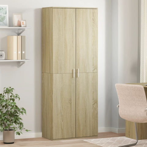 vidaXL Highboard Sonoma-Eiche 70x35x180 cm Holzwerkstoff