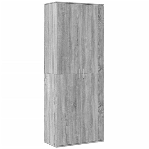 Highboard Grau Sonoma 70x35x180 cm Holzwerkstoff