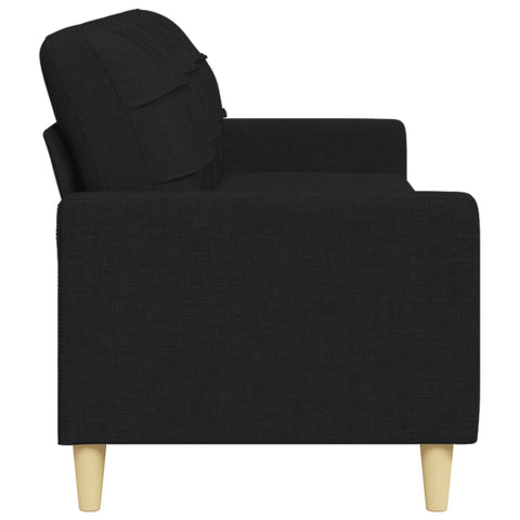 3-Sitzer-Sofa Schwarz 210 cm Stoff