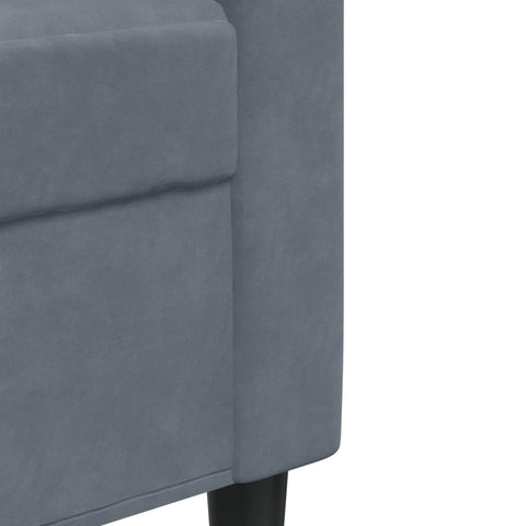 2-Sitzer-Sofa Dunkelgrau 140 cm Samt