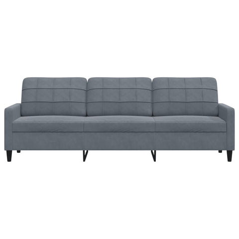 3-Sitzer-Sofa Dunkelgrau 210 cm Samt