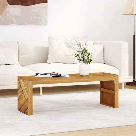 vidaXL Couchtisch 110x35x38 cm Massivholz Teak