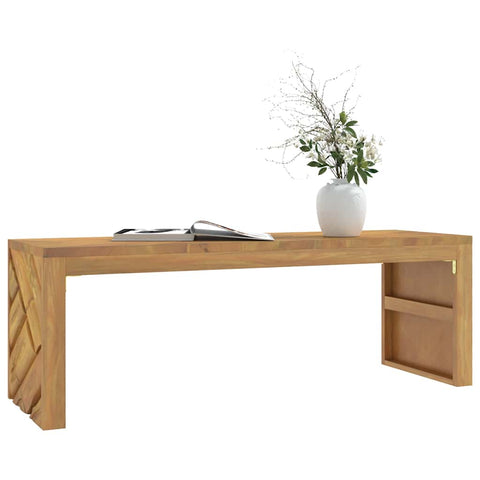 vidaXL Couchtisch 110x35x38 cm Massivholz Teak