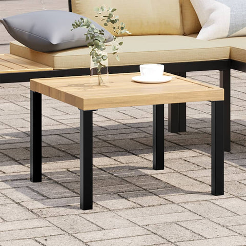 vidaXL Garten-Couchtisch 55x55x39,5 cm Pulverbeschichteter Stahl