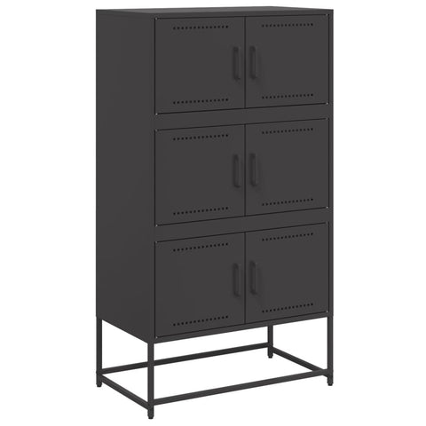 vidaXL Sideboard Schwarz 68,5x38,5x123,5 cm Stahl