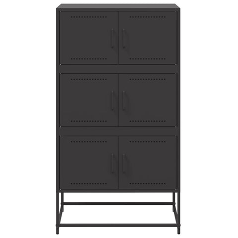 vidaXL Sideboard Schwarz 68,5x38,5x123,5 cm Stahl