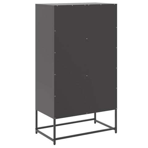 vidaXL Sideboard Schwarz 68,5x38,5x123,5 cm Stahl