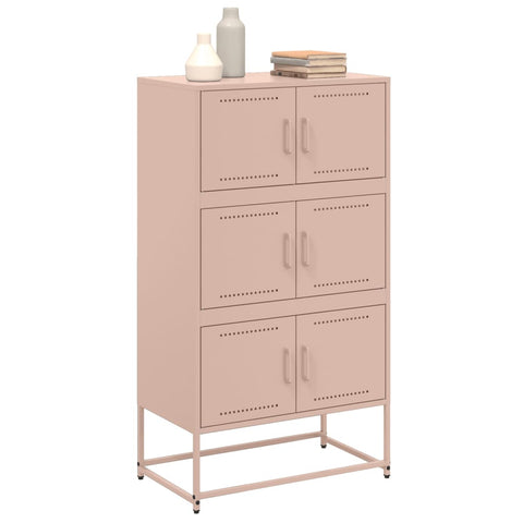 vidaXL Sideboard Rosa 68,5x38,5x123,5 cm Stahl