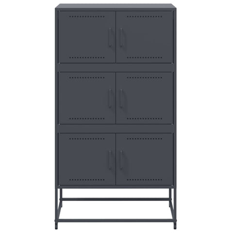 vidaXL Sideboard Anthrazit 68,5x38,5x123,5 cm Stahl