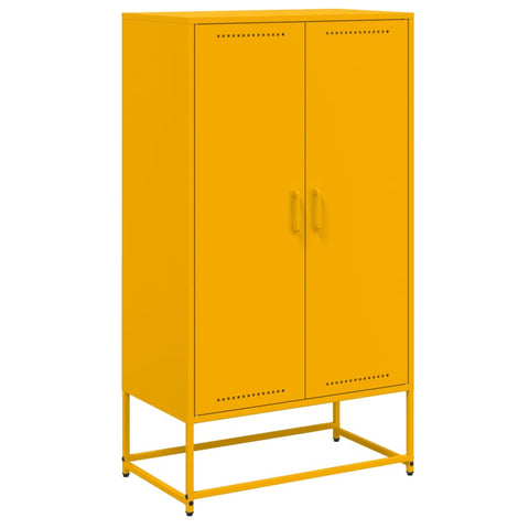 vidaXL Highboard Senfgelb 68,5x38,5x123,5 cm Stahl