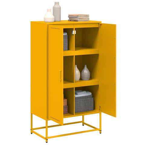 Highboard Olivgrün 68,5x38,5x123,5 cm Stahl