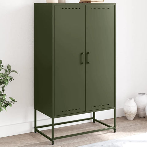 vidaXL Highboard Weiß 68,5x38,5x123,5 cm Stahl