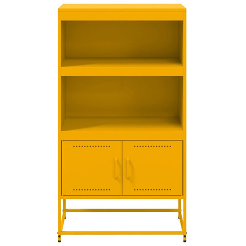 vidaXL Highboard Senfgelb 68,5x38,5x123,5 cm Stahl