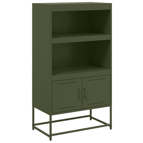 vidaXL Highboard Olivgrün 68,5x38,5x123,5 cm Stahl