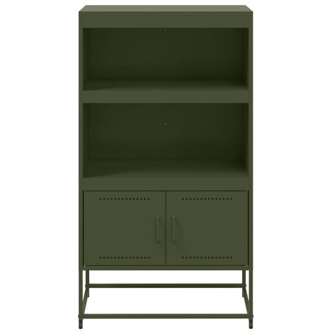 vidaXL Highboard Olivgrün 68,5x38,5x123,5 cm Stahl