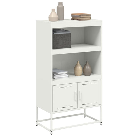 vidaXL Highboard Weiß 68,5x38,5x123,5 cm Stahl