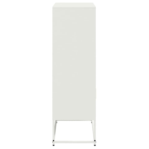 vidaXL Highboard Weiß 68,5x38,5x123,5 cm Stahl