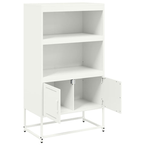 vidaXL Highboard Weiß 68,5x38,5x123,5 cm Stahl