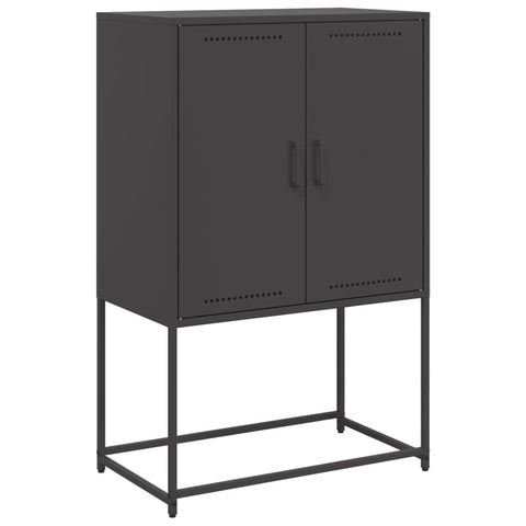 Highboard Schwarz 68,5x38,5x107 cm Stahl