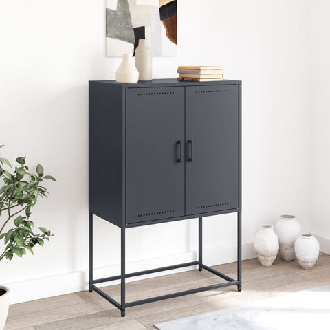 vidaXL Highboard Anthrazit 68,5x38,5x107 cm Stahl