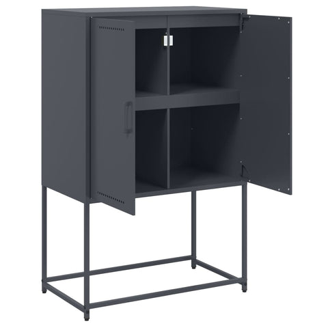 vidaXL Highboard Anthrazit 68,5x38,5x107 cm Stahl