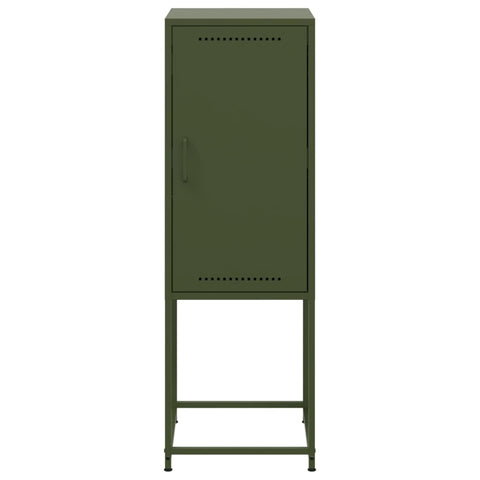 vidaXL Highboard Olivgrün 36x39x107 cm Stahl