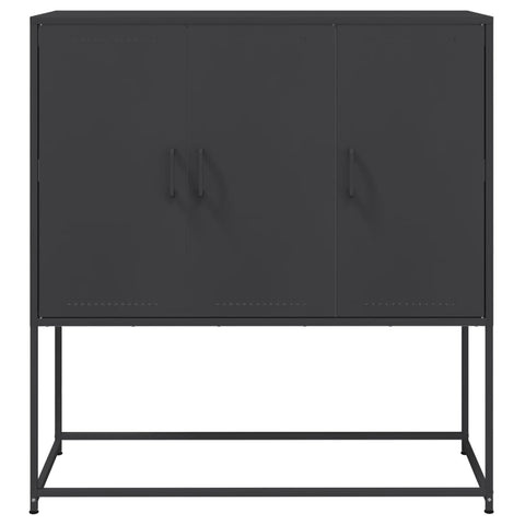 vidaXL Highboard Schwarz 100,5x39x107 cm Stahl