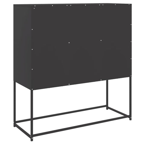 vidaXL Highboard Schwarz 100,5x39x107 cm Stahl