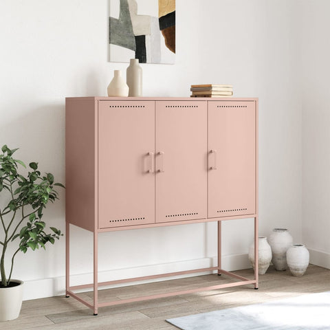 vidaXL Highboard Rosa 100,5x39x107 cm Stahl