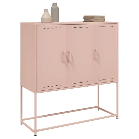 vidaXL Highboard Rosa 100,5x39x107 cm Stahl